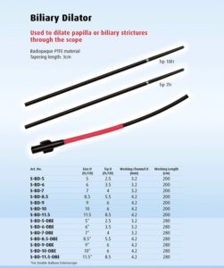 BILIARY DILATOR, NONG ĐƯỜNG MẬT