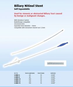 BILIARY NITINOL STENT, ỐNG THÔNG ĐƯỜNG MẬT