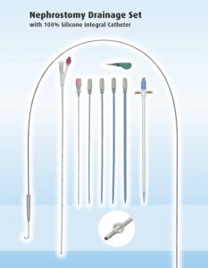 NEPHROSTOMY DRAINAGE SET WITH 100% SILICON INTEGRAL CATHETER, DẪN LƯU BỂ THẬN VỚI ỐNG THÔNG SILICON