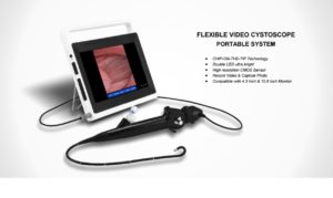 FLEXIBLE VIDEO CYSTOSCOPE, MÁY NÔI SOI ỐNG MỀM BÀNG QUANG, TIẾT NIỆU LOẠI XÁCH TAY CƠ ĐỘNG, MÀN HÌNH 10 INCH Ø 5.2 MM, 380 MM, KÊNH DỤNG CỤ Ø2.2MM